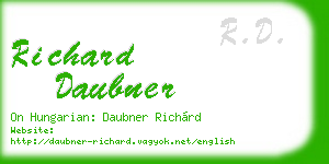 richard daubner business card