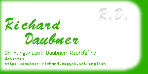richard daubner business card